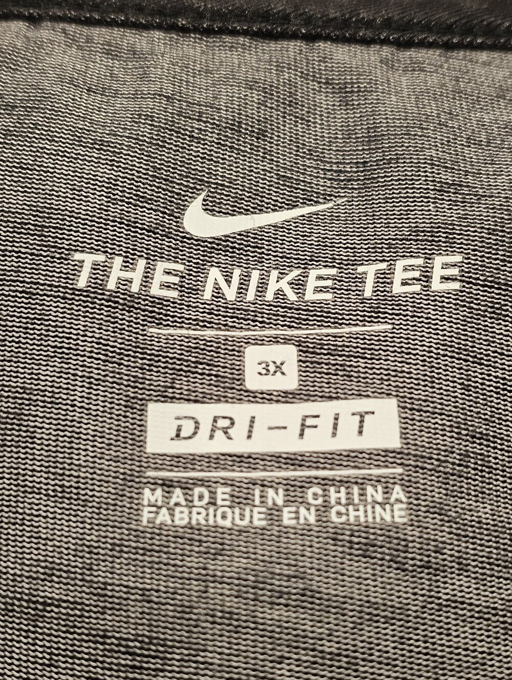 Nike Boxy Tee in Dark Gray with Pink Swoosh - Picture 7 of 7
